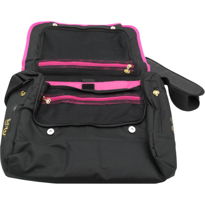 Çantë laptopi Ecko Red, 17", me dorezë, e zezë roze