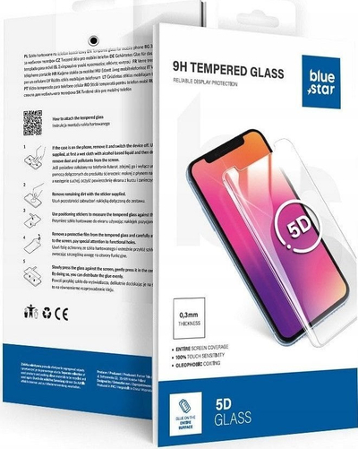 Mbrojtës ekrani Blue Star 5D për Motorola Edge 50 Pro, xham i temperum, i zi