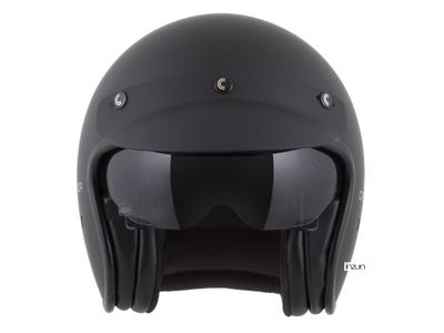Helmetë moto CASSIDA Oxygen 2.0 Solid, open face, vizor dielli, e zezë mat gri e errët