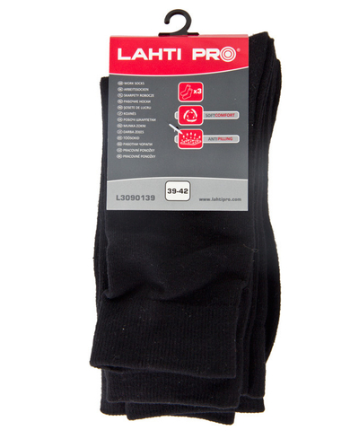 Çorape Lahti Pro (L3090143), Nr. 43-45, të zeza, 3 palë 