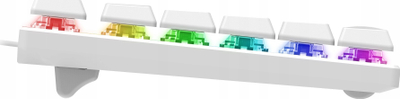 Tastierë gaming Deltaco WK90R, mekanike Outemu Red, RGB, e bardhë