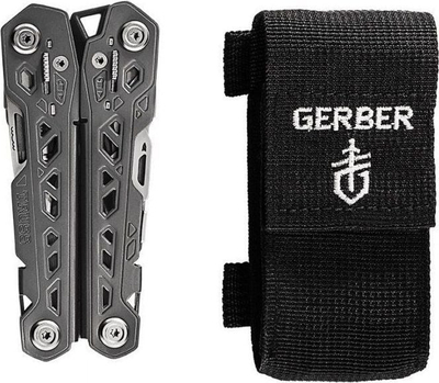 Mjet multifunksional Gerber Truss 31-003304, 17 funksione, çelik inoks, gri