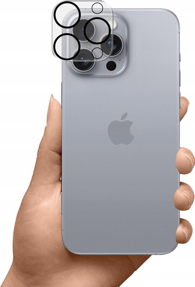 Заштитно стакло за камера Hybrid Glass за Apple iPhone 16 Pro 16 Pro Max, целосно покривање на леќи, калено стакло 9H, транспарентно