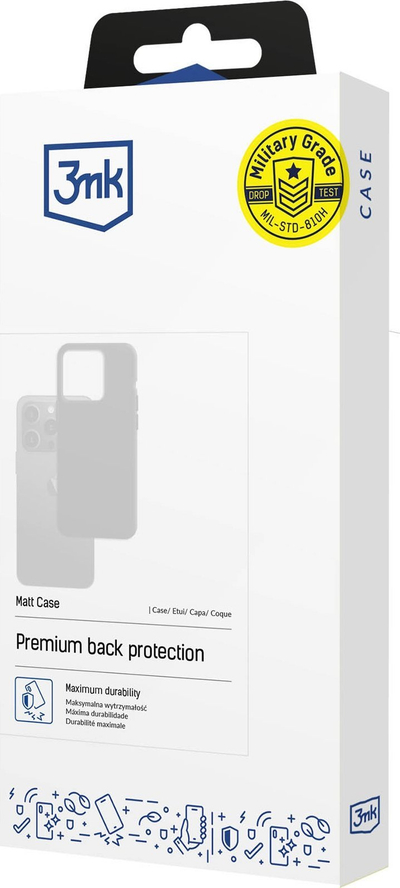 Заштитна маска 3MK Matt Case за Realme 14 Pro Plus 5G, мат изглед, црна