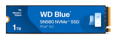 Disk SSD WD Blue SN580, 1TB, M.2 PCIe 4.0, 4150MB/s, i kaltër