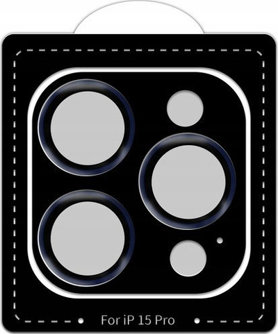Mbrojtës xhami për kamerën JCPal Preserver për iPhone 15 Pro, komplet lente, blu