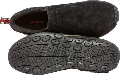 Këpucë slip on Merrell Jungle Moc, meshkuj, lëkurë, të zeza