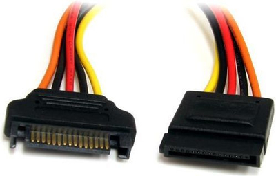 Kabllo StarTech (SATAPOWEXT12), SATA 15-pin në SATA 15-pin, 0.3 m, shumëngjyrëshe