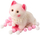 Lodër antistres Squishy Sensory Soft Kitten With Pearls Pompons, 8cm, e bardhë