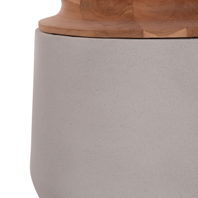 Vazo dyshemeje dekorative Linter HM4662.03L, Fiber Cement, Ø41x47 cm, gri