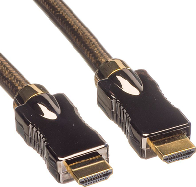 Kabllo HDMI ROLINE Ultra HD, 2m, me Ethernet, e zezë