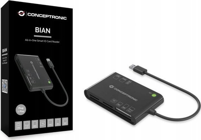 Lexues karte ID Conceptronic Smart ID All in One, USB, i zi