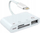 Adapter Lexues karte Zenwire Memory Card Reader, Lightning, SD Micro SD USB 256GB, i bardhë