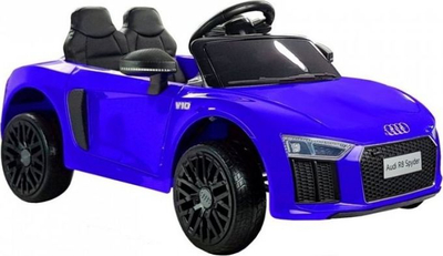 Makinë elektrike për fëmijë Audi R8 Spyder, telekomandë, 2 motorë, blu
