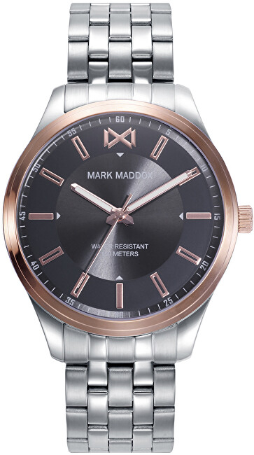 Orë dore për meshkuj Mark Maddox Marais HM0142-17, e argjendtë