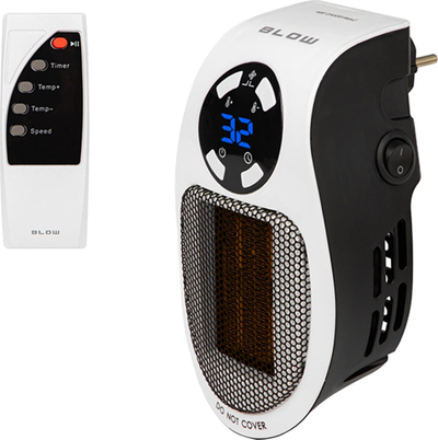 Ngrohës mini elektrik Blow, 550W, qeramik, bardh e zezë