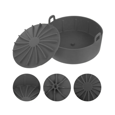 Kallëp pjekje silikoni Zyle ZY12SP, 16 cm, me kapak, gri