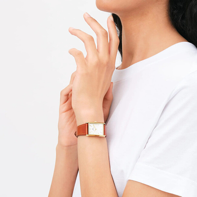 Orë dore për femra Daniel Wellington Bound 32x22, e kaftë/e artë