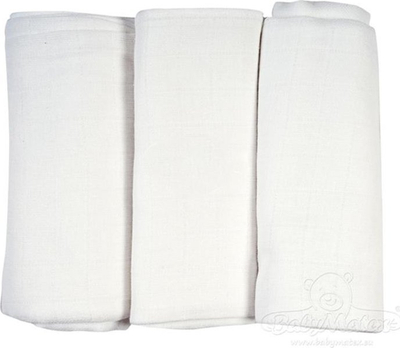 Pelenë tekstile Cotton Diapers, set 3 copë, 70 x 80 cm, e bardhë