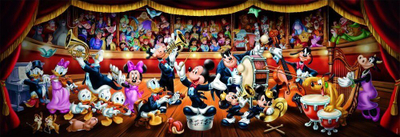 Puzzle panoramik Disney Orchestra, 1000 copa, 98x33 cm, shumëngjyrësh