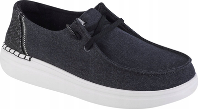 Këpucë slip on HEYDUDE Wendy Rise për femra, tekstil, shollë e bardhë, ngjyrë marine