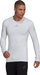 Bluzë termike adidas TechFit Warm M H23121, me mëngë të gjata, për burra, e bardhë