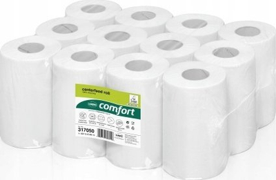 Letër tharëse për duar Satino Comfort, 20x35cm, 1-shtreshe, e bardhë