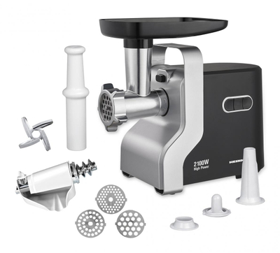 Mullë mishi Heinner Weston Silver MG 2100BKSL, 2100W, plastikë dhe inoks, e zezë argjendtë