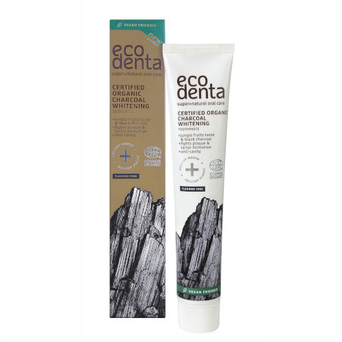 Pastë për dhëmbë Ecodenta Charcoal Whitening, 75 ml