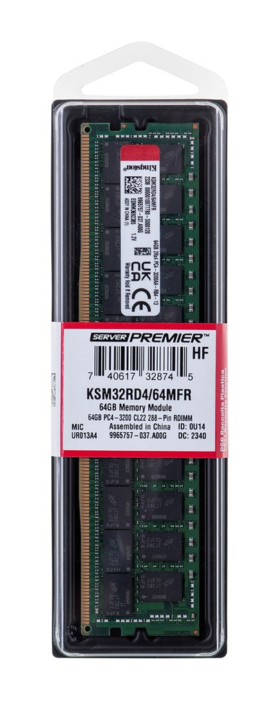 Memorie për server Kingston Server Premier, 64GB, 3200MT/s, DDR4 ECC
