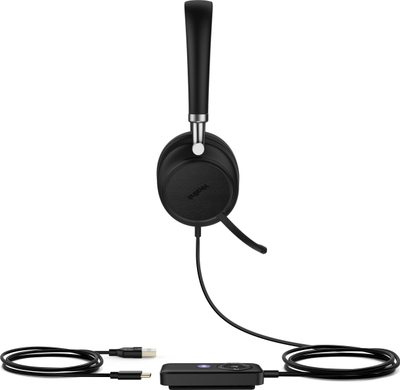 Kufje me kabllo Yealink UH38 Dual Teams, USB C, USB A, të zeza