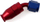 Kënd lidhës TurboWorks AN6 45°, PTFE, alumini, kuqe blu