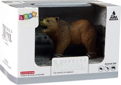 Figurinë koleksionuese LeanToys Brown Bear, ari, plastikë, kafe