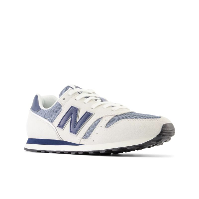 Atlete New Balance ML373 Leather, lëkurë edhe tekstil, për veshje të përditshme, të bardha
