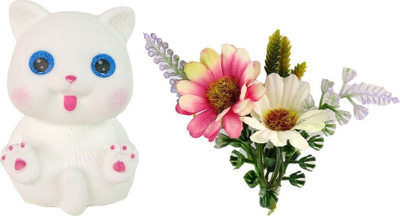 Kukull LeanToys Emily, 30cm, kotele e bardhë, flokë të gjata bionde