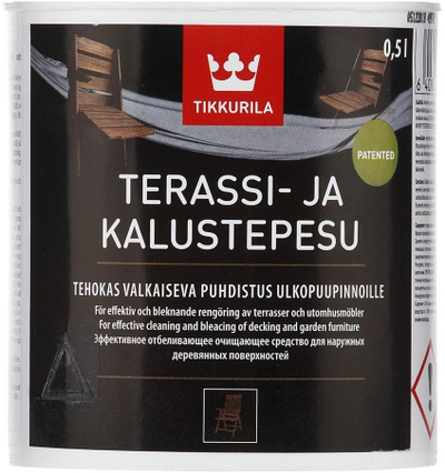 Solucion pastrimi Tikkurila TERASSI-JA KALUSTEPESU, 0.5L, për veranda dhe mobilje
