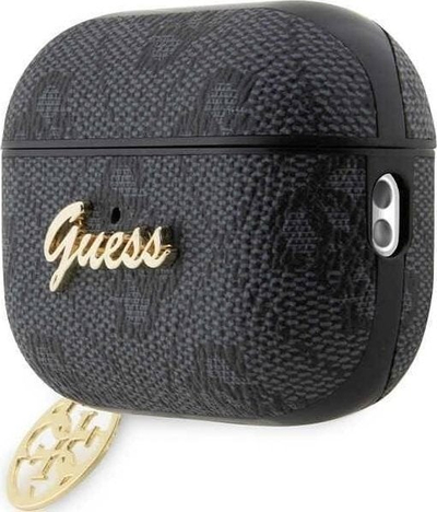 Kuti mbrojtëse Guess GUAP2G4GSMK për AirPods Pro 2, koleksioni 4G Charm, e zezë