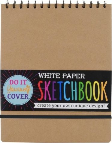 Bllok vizatimi OOLY White DIY Cover Sketchbook, 75 fletë, 110g, i bardhë