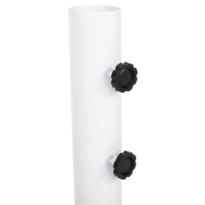 Bazë çadre metalike HM6011, diametër 60mm, lartësi 51cm, e bardhë