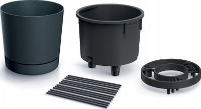 Set vazo për rritje bimësh Prosperplast Home Grower fi390x375mm, plastike, antracit