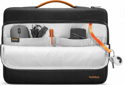 Заштитна торба за лаптоп Tomtoc 360, 13.3\", со рачка, сива
