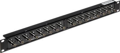 Panel video Genway G-16C/R19, 16 kanale, për rack 19", i zi