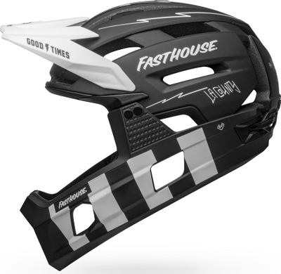 Helmeta full face Bell Super Air R MIPS Spherical, masa M 55-59 cm, matte black white Fasthouse