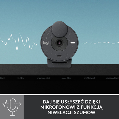Set kamerë web dhe kufje Logitech Brio 300 Graphite dhe H390, Full HD 1080p, USB, gri