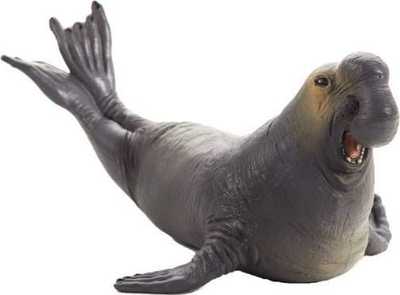 Figurë lodër Mojofun Sea Elephant, gjitar detar realist, plastikë, gri