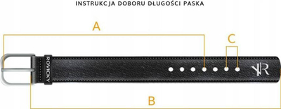 Rrip meshkujsh Rovicky Italy Design, lëkurë natyrale e lëmuar, model i stampuar, i zi