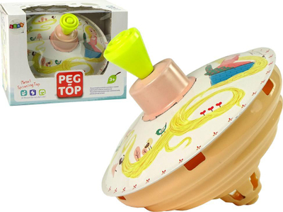 Top rrotullues metalik Leantoys Rapunzel, për fëmijë, i verdhë
