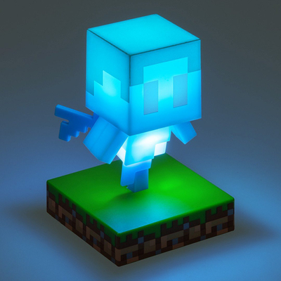 Dritë dekorative Paladone Minecraft Allay Icon Light, 11cm, me bateri, shumëngjyrëshe