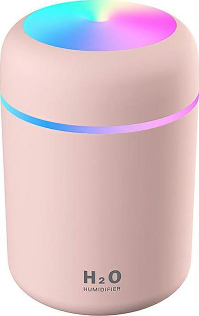 Humidifikues ajri Gonga me LED, me ultratinguj, me USB, i bardhë