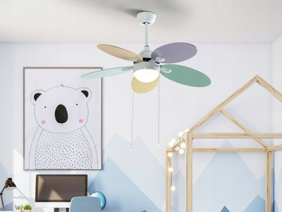 Ventilator tavani WEBER me llambë LED, me telekomandë, shumëngjyrësh
